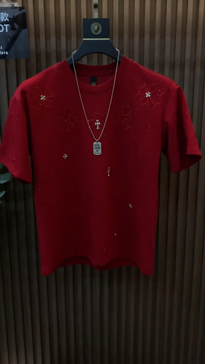 Rhinestone Cross Graphic T-Shirt
