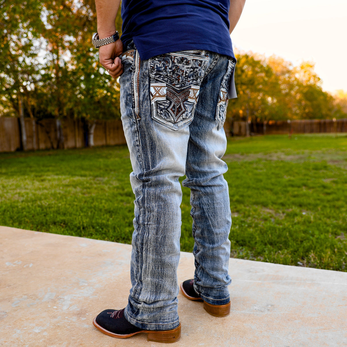 Men’s Straight Fit Blue Jean-048
