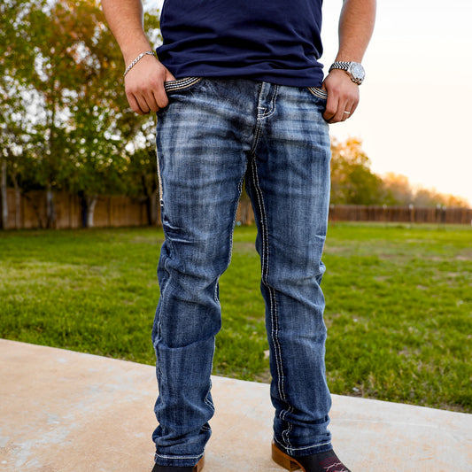 Men’s Straight Fit Blue Jean-047