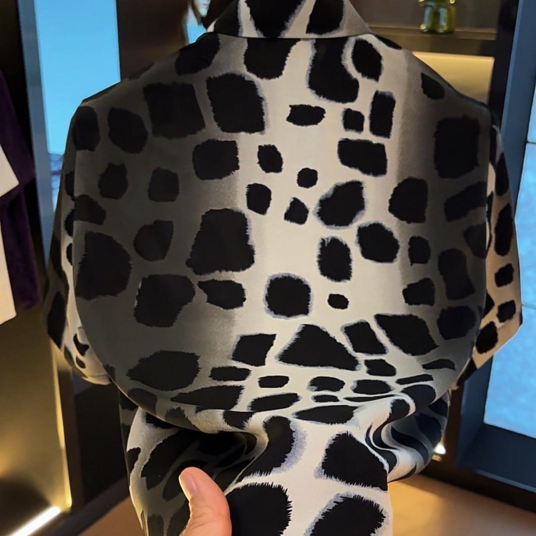 Men's Leopard Print Ice Silk Shirt