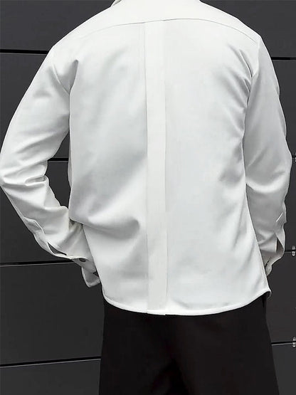 Men's Simple Cotton Shirt Jacket